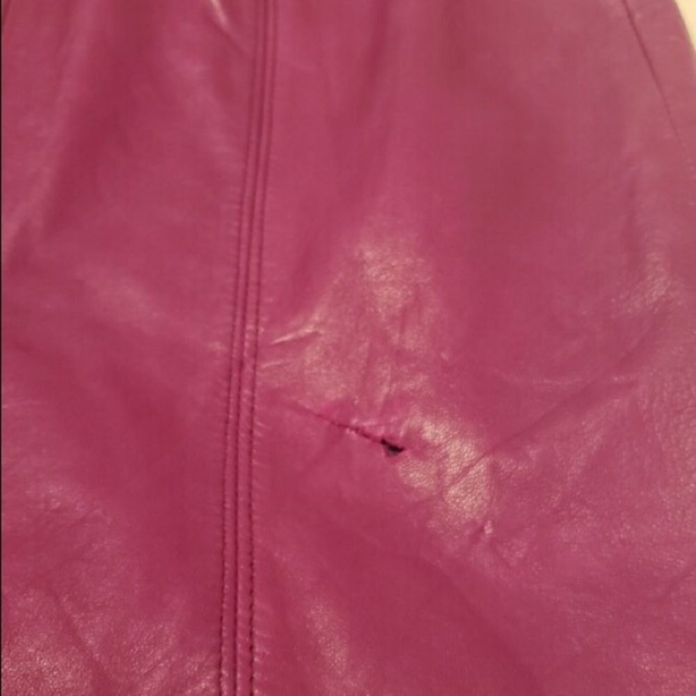 Vintage High-Waisted Leather Skirt - Picture 4 of 6